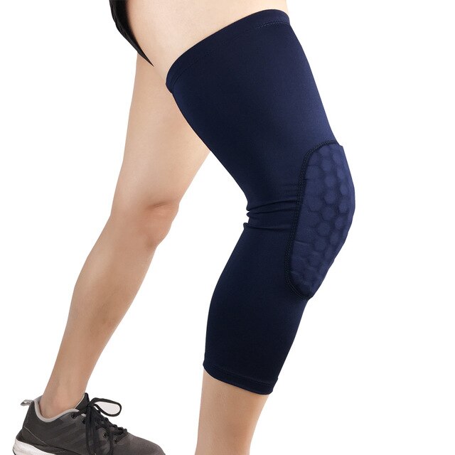 Rodilleras deportivas transpirables para baloncesto, rodilleras de nido de abeja, rodillera de compresión de pantorrillas, protección de soporte para rodilla, 1 ud.