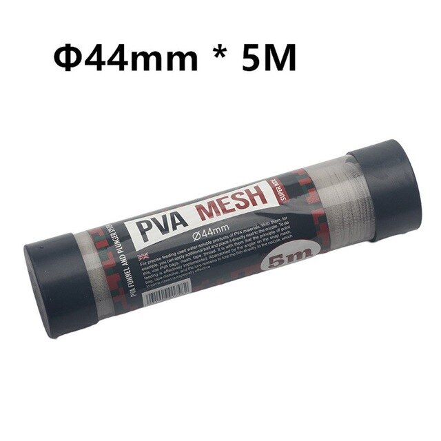 1Pcs 5M Narrow Mesh Tube Net Carp Water Soluble Net Dissolving Fishing Feeder Lure Refill Plunger BarTackle Carp Fish Feeder: 44mm