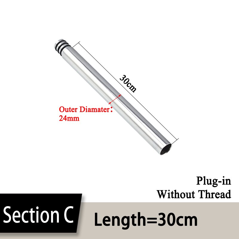 24mm/22mm/20mm 30/40cm Kupfer Überzug/Schwarz Dusche Verlängerung Stange ohne gewinde erhöaufgehängt dusche rohr verlängern Verlängerung rohr: C-Länge30cm