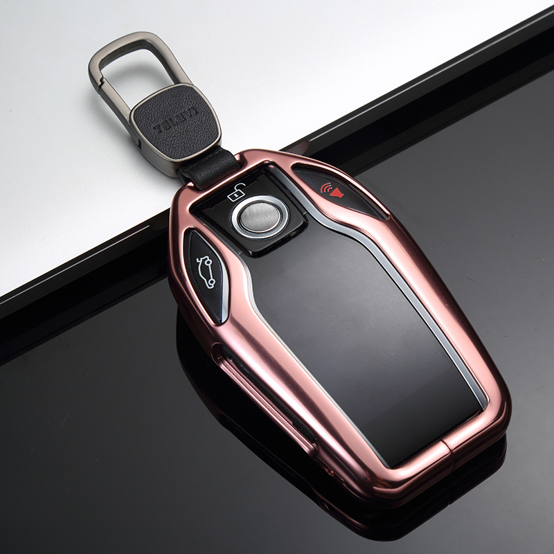 Aluminium Auto LED Display Key Cover Case voor BMW 5 7 serie G11 G12 G30 G31 G32 i8 I12 i15 G01 X3 G02 X4 G05 X5 G07 X7