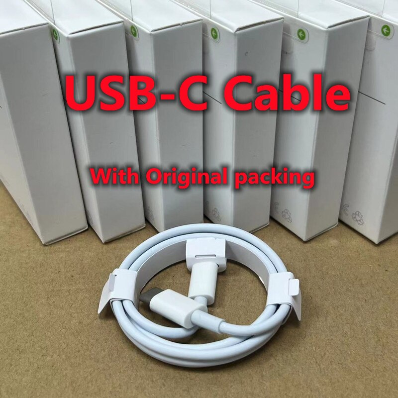 10 Stks/partij Originele 1:1 Pd USB-C Snelle Oplaadkabel 20W Oplader Kabels Voor Ik 11 12 13 Pro Max met Originele Verpakking