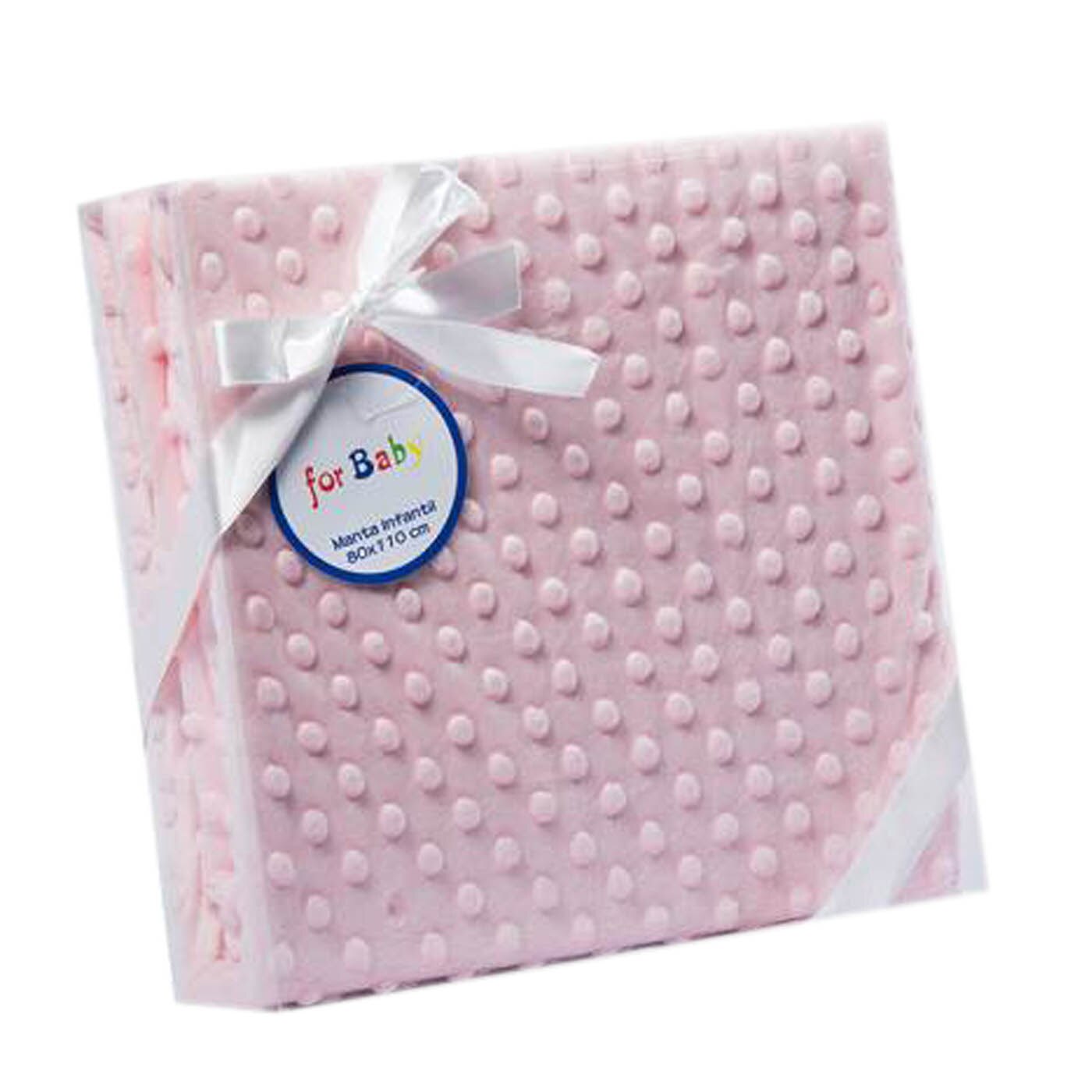 Manta Burbuja 0.8x1.10m para bebés Suave y Confortable Cálida niña y niño Mantas para Todas Las Estaciones: Rosa