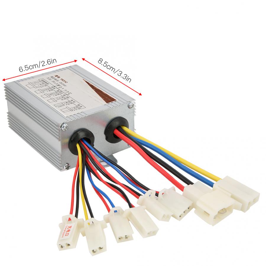 24V 500W E-bici Del Motore Spazzolato controllore Cavo Esteso della Valvola A Farfalla impostato di Manopole di Velocità Della Bicicletta Elettrica Manubrio kit presa