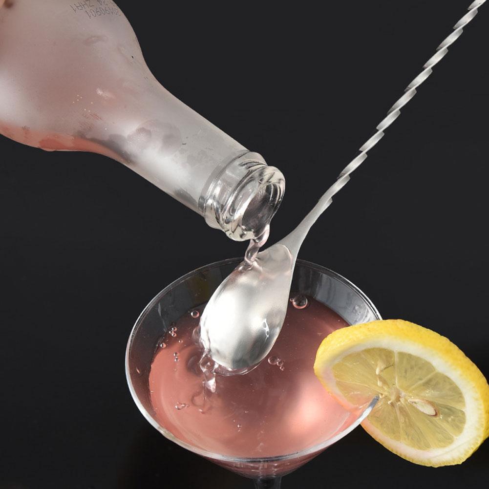 Cocktail Drink Mixer cucchiaio agitatore Bar baristi intrecciati stoviglie Shaker miscelazione cucina goccia d'acqua acciaio pregiato