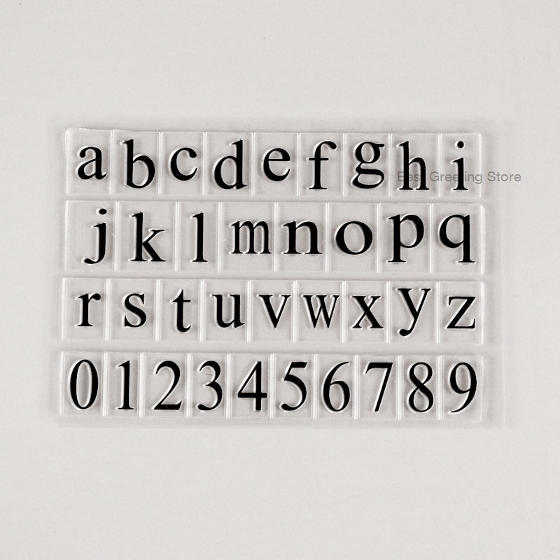 Lowercase Alphabet Rubber Stamps with numbers stamps,cheap clear letter rubber stamps