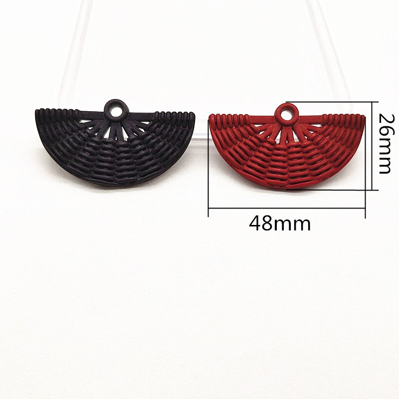 Acrylic Sector Charms - 100pcs - 48x26mm - for Earrings & Jewelry Making
