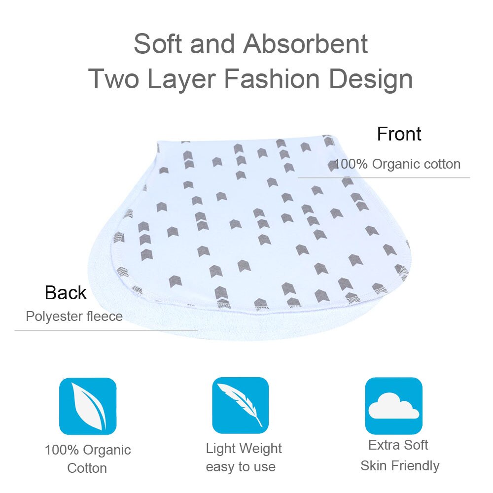 Bøvseklude til baby 100%  bøvse tøj i økologisk bomuld med fleece blødt og absorberende baby hagesmække sæt unisex hagesmække til piger og drenge
