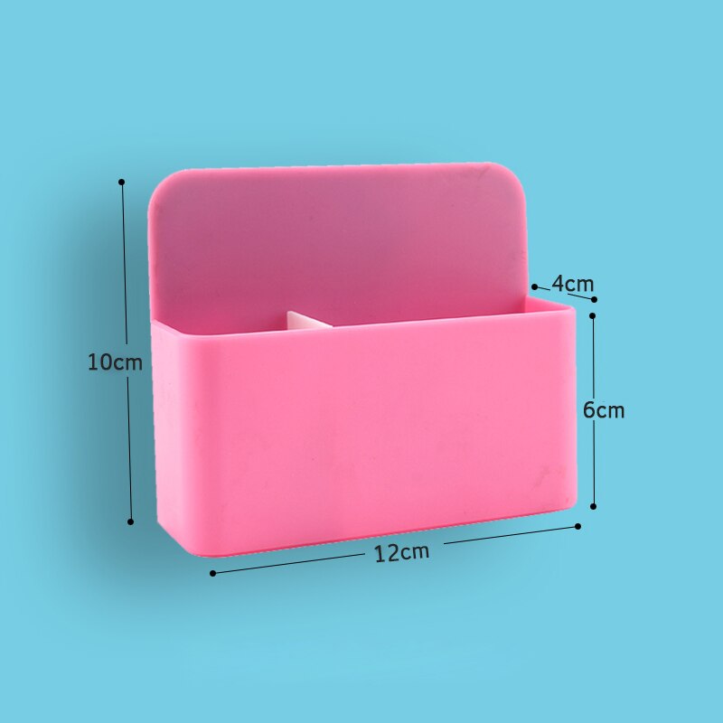 Magnetic Storage Box Fridge Whiteboard Marker Pencil Pen Holder Organizer Storage Container Magnet Plastic Office School Supplie: Pink