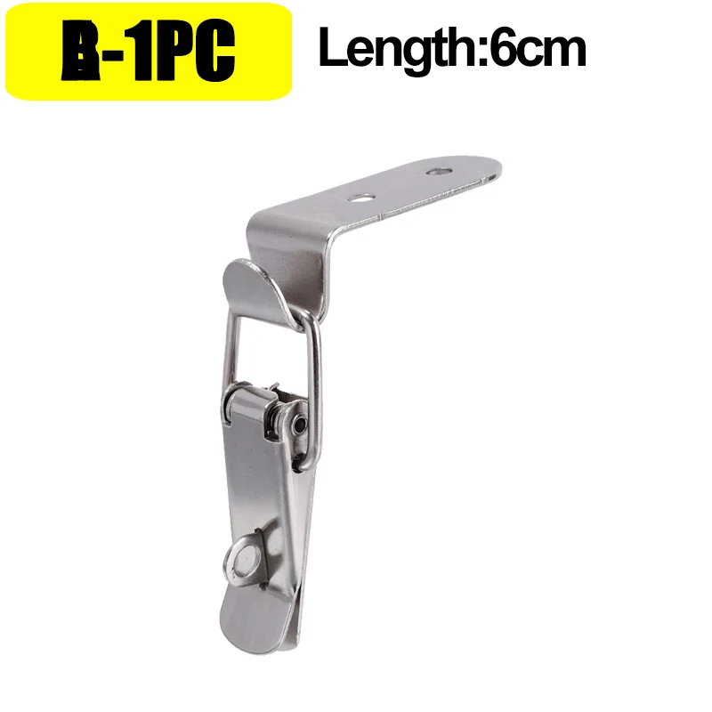 90° Duck-mouth Buckle Lock Wooden Boxes Hardware Closure Hasps Snap Lock Clamp Quick Release Latch for Suitcase Drawers Cabinet: Silver