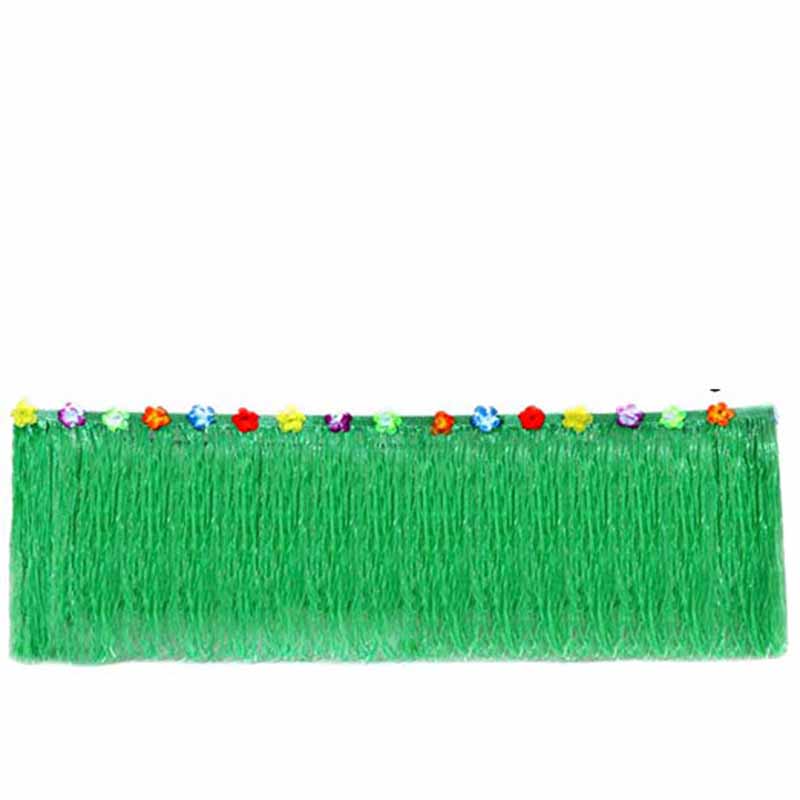 Table Skirt Tropical summer Hawaiian luau party Moana birthday Gender Reveal beach garden wedding bridal baby shower decoration: green