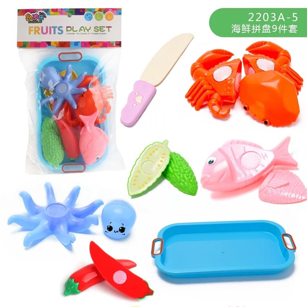 Pretend Play Set Plastic Food Toy DIY Cake Toy Cutting Fruit Vegetable Food Pretend Play Toys For Children Educational: 2203A-5