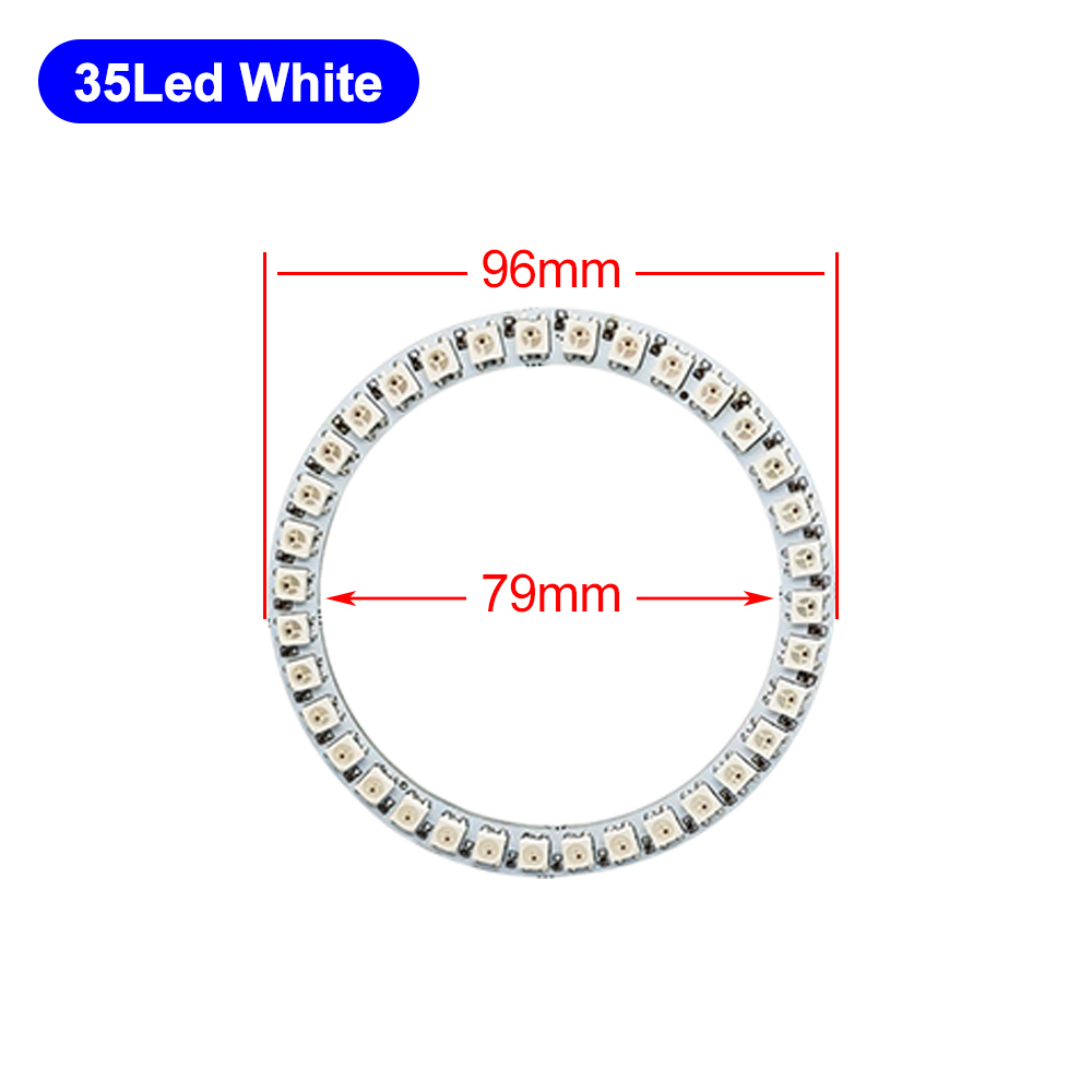 DC5V WS2812B DIY anillo Led direccionable individualmente WS2812 IC incorporado 5050 RGB módulos redondos círculo Arduino luz 8 a 148 píxeles: Azul