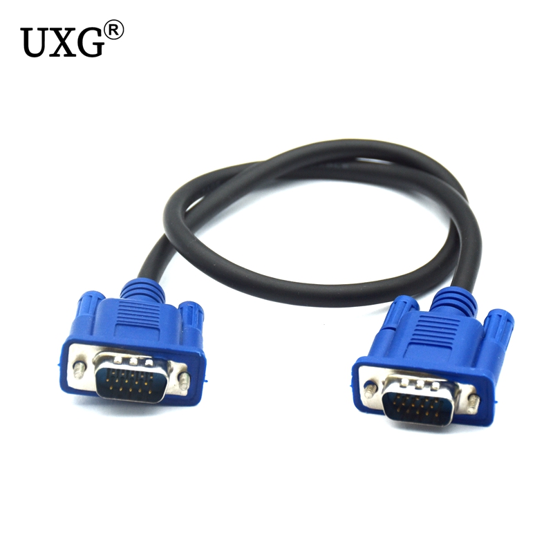 Cable VGA de 3M macho a macho hembra blindaje trenzado HDTV VGA ordenador Tv pantalla señal Cable corto 0,3 m/0,5 m/1,5 m