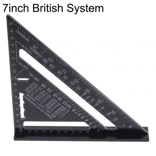 7/12inch British Metric Aluminum Alloy Triangle Ru... – Grandado