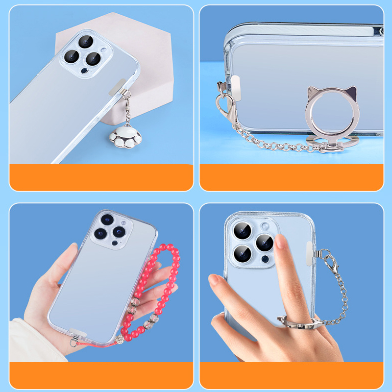 1/2PCS Mini Mobile Phone Lanyard Patch Pad Stainless Steel Silent Hole Clip Ultra-thin Metal Back Patch Sturdy Connection Piece