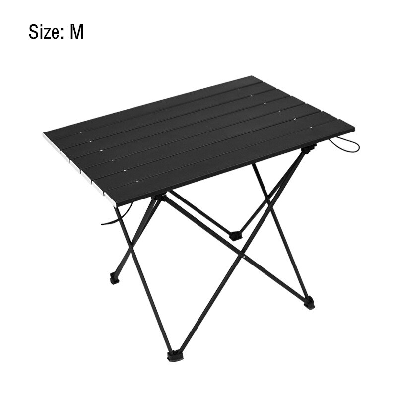 1PC Tragbare Super licht Aluminium Legierung Klapptisch Mini Grill Camping Schreibtisch draussen Wandern Picknick Tisch: schwarz M