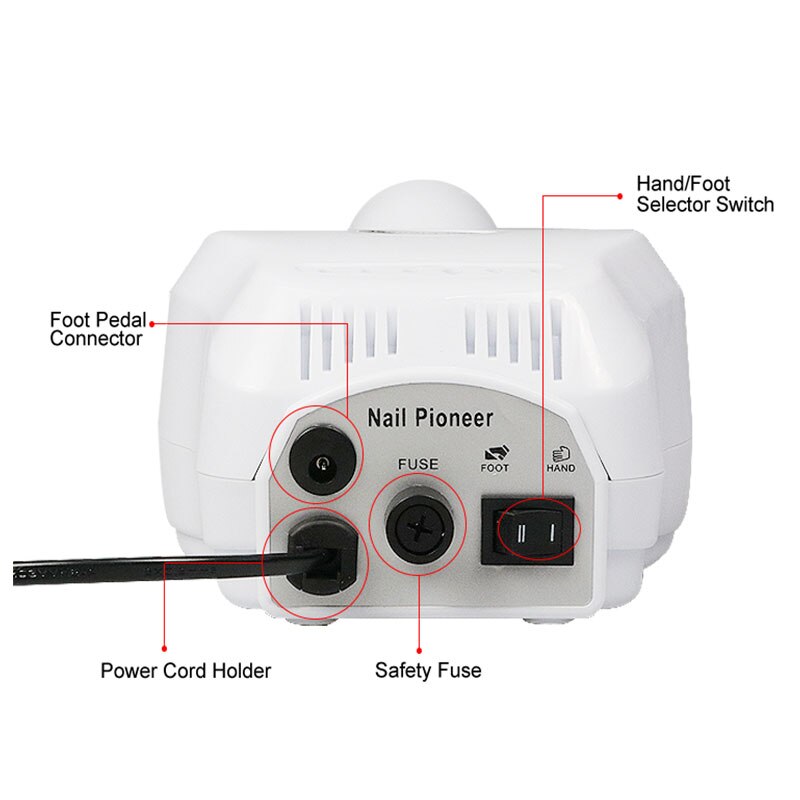 Electric nail drill 35000 RPM manicure machine equipment for pedicure pedicure nail file tool drill bit polishing tool set