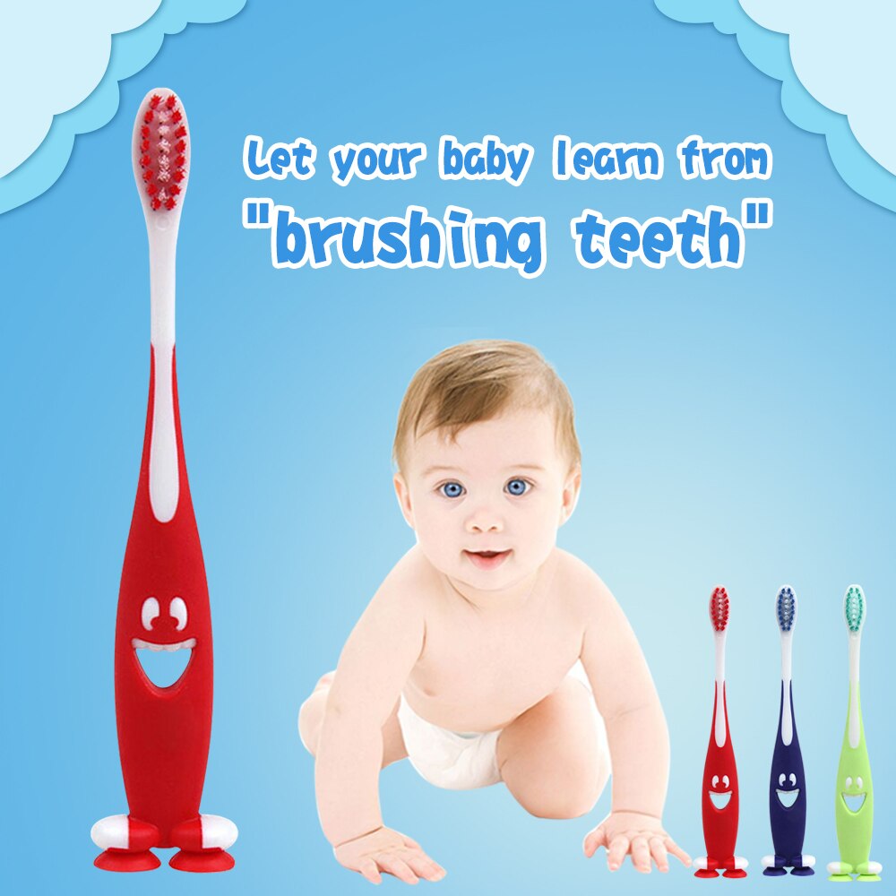 3 pcs Tandenborstels Zorg Tanden Kids Training Dental Tandenborstel Baby Kinderen Dental Oral Care Tandenborstel Pasgeboren Rubber Schoonmaken