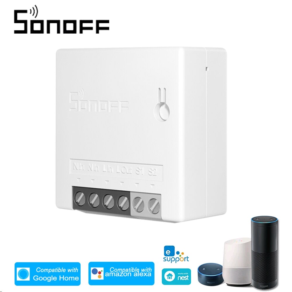 Sonoff Mini R2 Diy Wifi Schakelaar Twee Manier Smart Switch Kleine Body Timer Lichtschakelaar Afstandsbediening Module MINIR2 Voor alexa Google: 1Pc