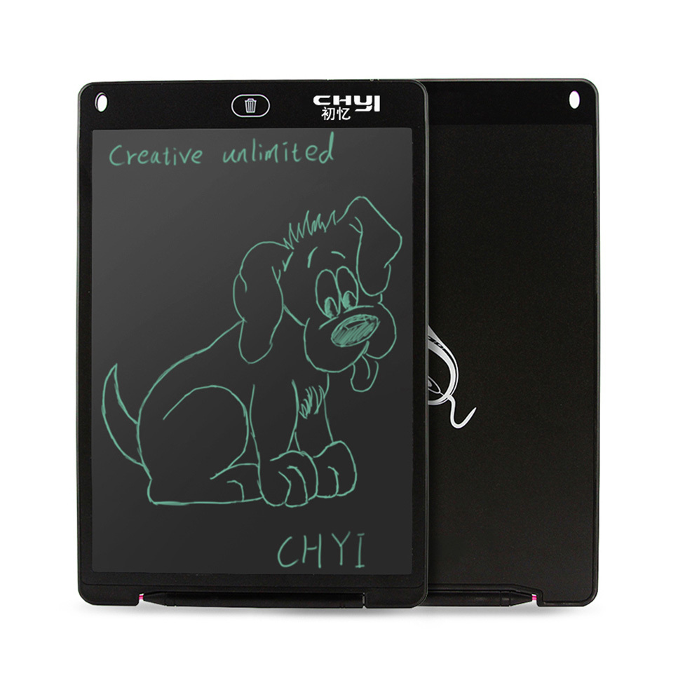 CHYI 12&#39;&#39; LCD Writing Tablet 12 Inch Digital Drawing NotePad Smart Handwriting Epaper Pads Portable Graphic Board Toy For Kids: black