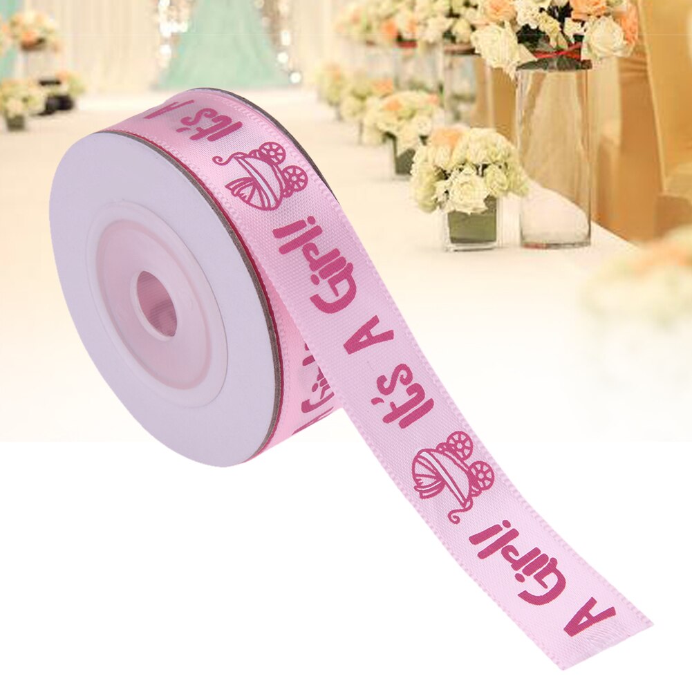 10Yards/Roll Het Is Een Jongen/Meisje Satijnen Linten Gunsten Lint Voor Kids Baby Verjaardag Feestartikelen Baby douche Decoratie