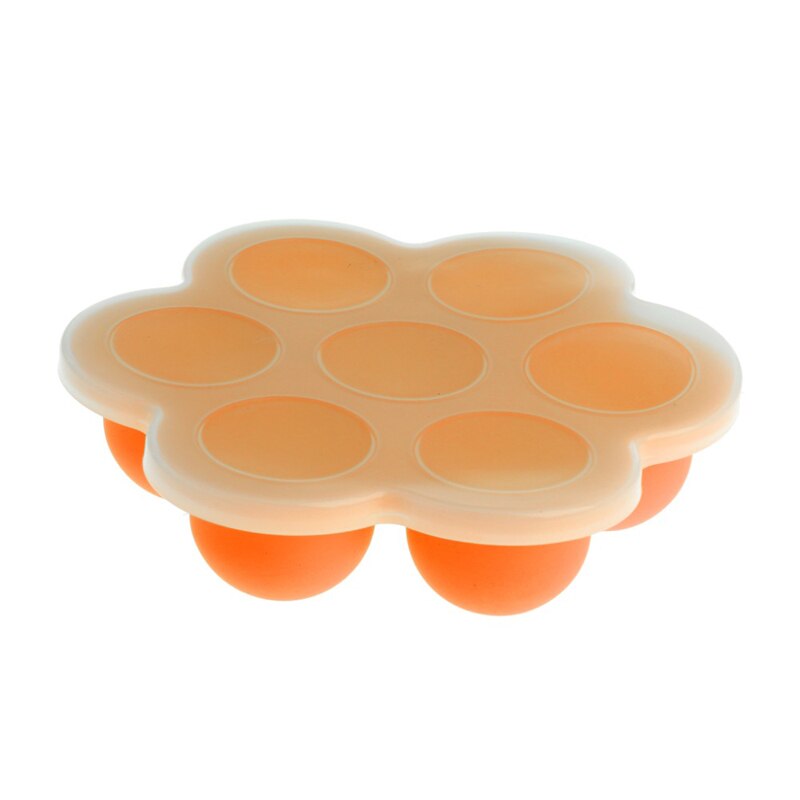 Recipiente de comida para bebê suplemento almoço lacrado silicone infantil frutas leite materno freezer bandeja de armazenamento de alimentos para bebê: Laranja / Dia.20.5cm
