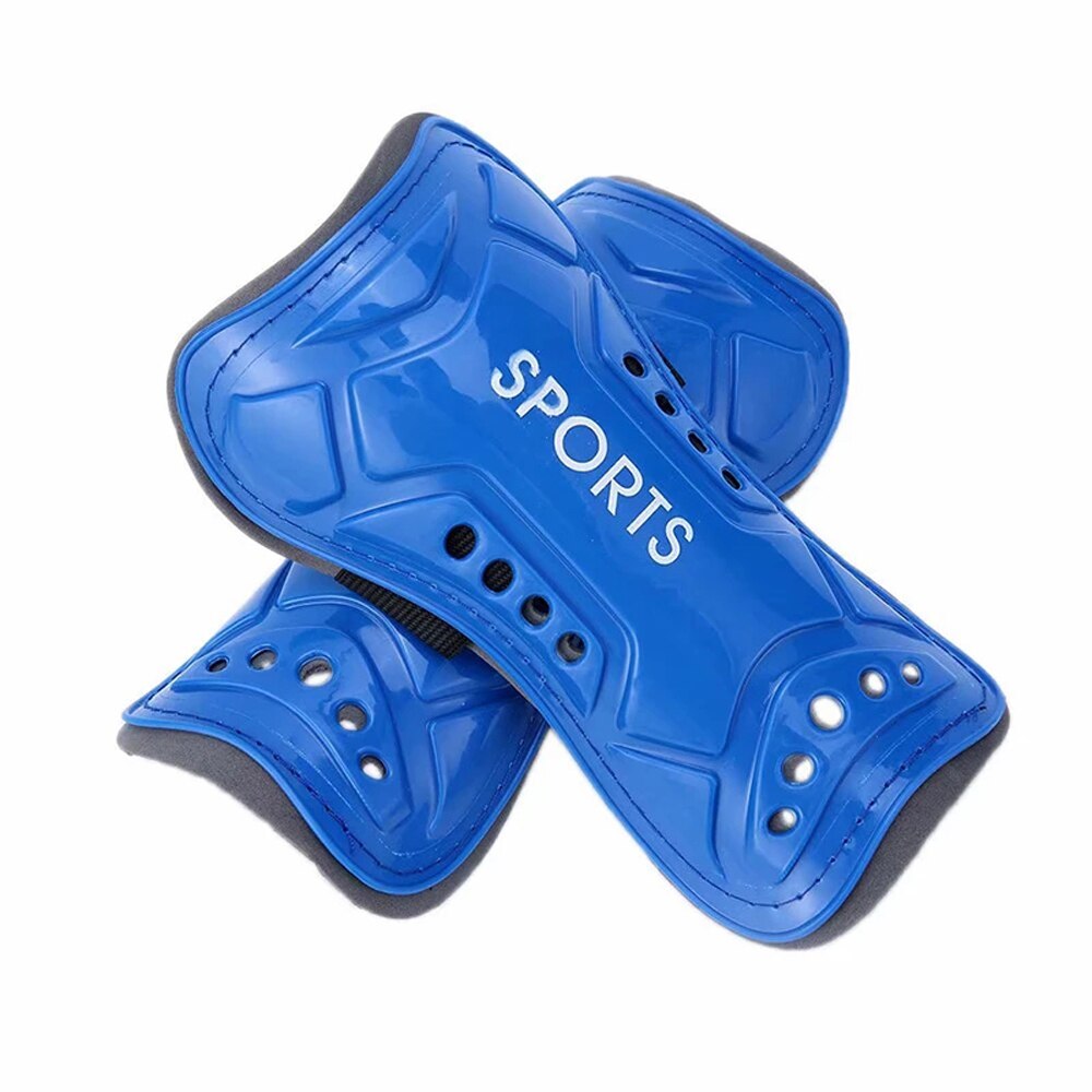 Adult and Children Football Guards Football Shin Guards Ankle Guards Game Training Sports Protective Gear: Blue