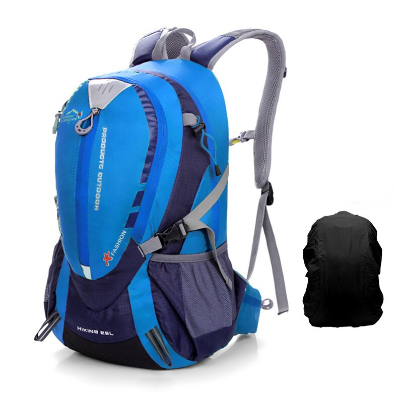 INOXTO 25L Outdoor Climbing hydrating backpack men cycling backpack women trail running marathon hiking backpack 2L water bags: Blue