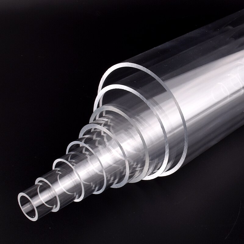 2Pcs 16 ~ 110mm Transparent Acryl Rohr Aquarium Aquarium Plexiglas Wasser Versorgung Rohr Garten Bewässerung Bewässerung Armaturen 20cm