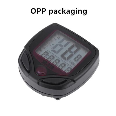 Waterproof Bike Computer Bicycle Meter Odometer Speedometer LCD Display Cycling Computer Velocimetro Wired Stopwatch: Opp package