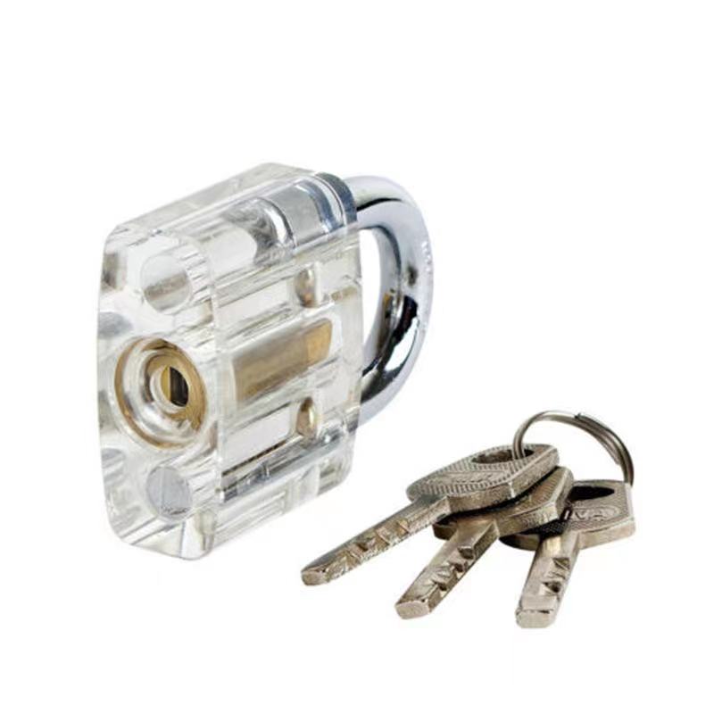 Locksmith Transparent Locks Pick Visible Cutaway Mini Practice View Padlock Hasps Training Skill For Furniture Hardware: E
