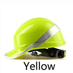 Casco de seguridad con aislamiento de Material ABS, casco de trabajo con raya de fósforo, protección aislante para sitio de construcción, 102018: YELLOW