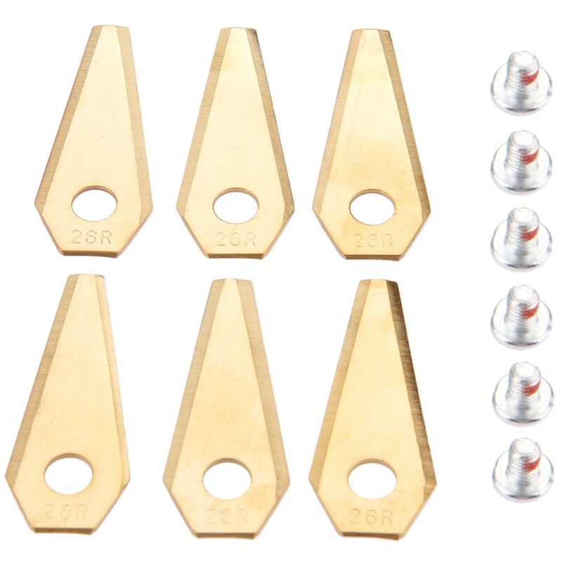 30Pcs Golden Robot Maaier Vervanging Blade Geschikt Voor Indego Maaier Blade Met Schroef Trimmer Accessoires Tuingereedschap