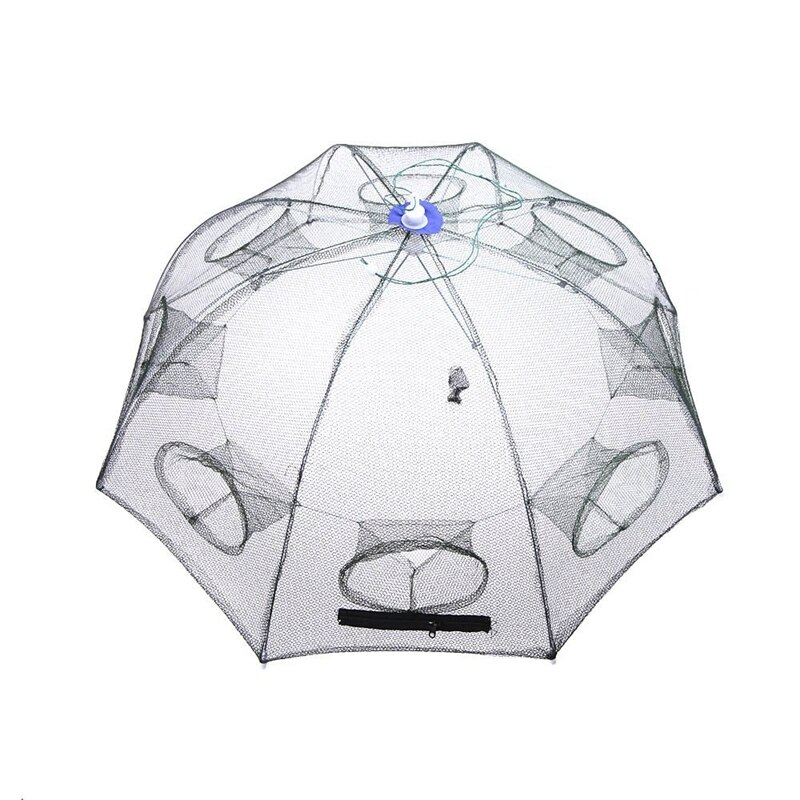 TOP8 Side 8 Holes 93 * 93cm Large Foldable Fishing Net Trap Shrimp Cage