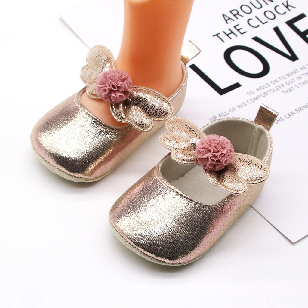 Arloneet Pasgeboren Baby Meisjes Schoenen Prewalker Boog Applique Enkele Schoenen Prinses Schoenen Strik Zachte Crib Wandelaars Schoenen 625