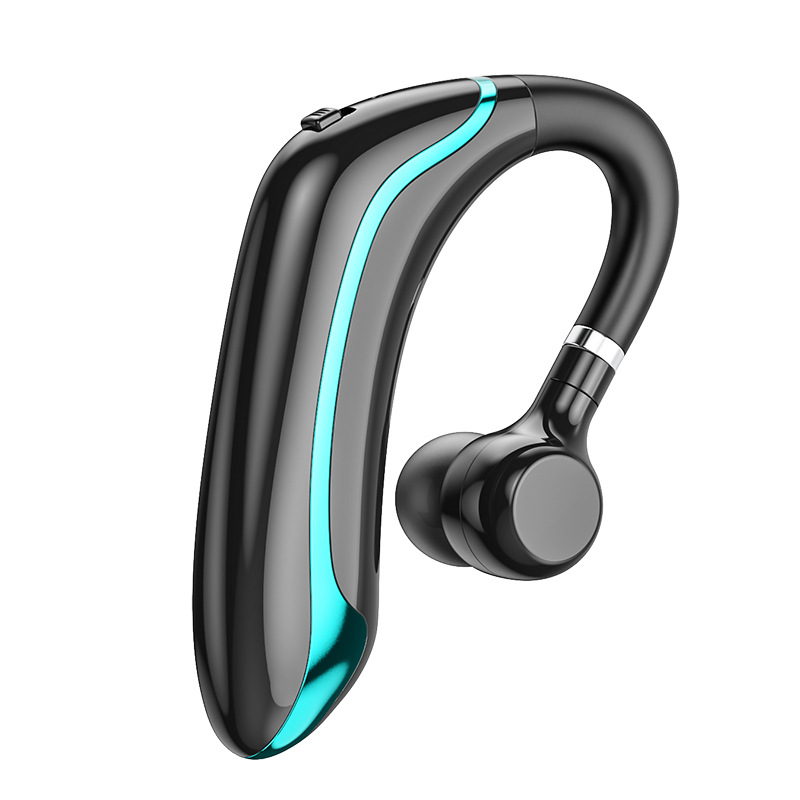 Wireless Bluetooth Headset with Fast Charging Long Battery Life Noise Cancelling Ear-Hook Universal Single-Ear Earpiece: Blue