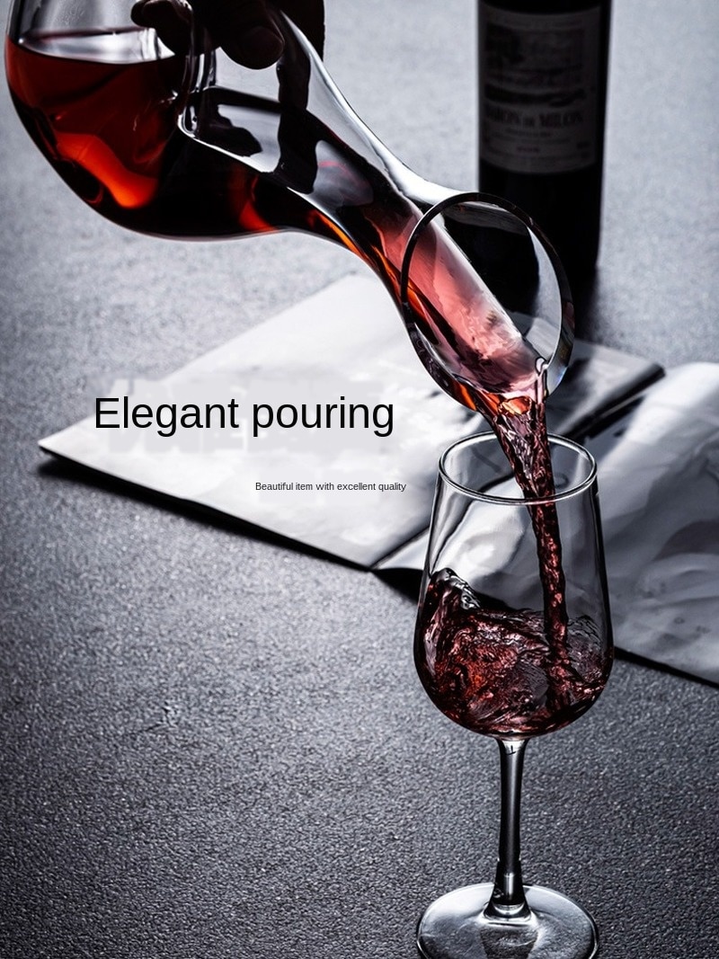 Free Glass Wine Decanter Snail Style Decanter Red Wine Carafe Lead Decanter Superior Wine Aerator WY615