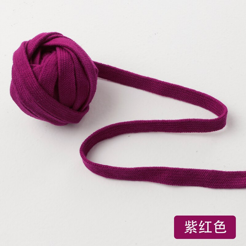 Effen Kleur Eenvoudige Duurzame Non Pilling Pure Katoenen Touw Voor Kleding Riem Schoenveter Materiaal: Purplish red