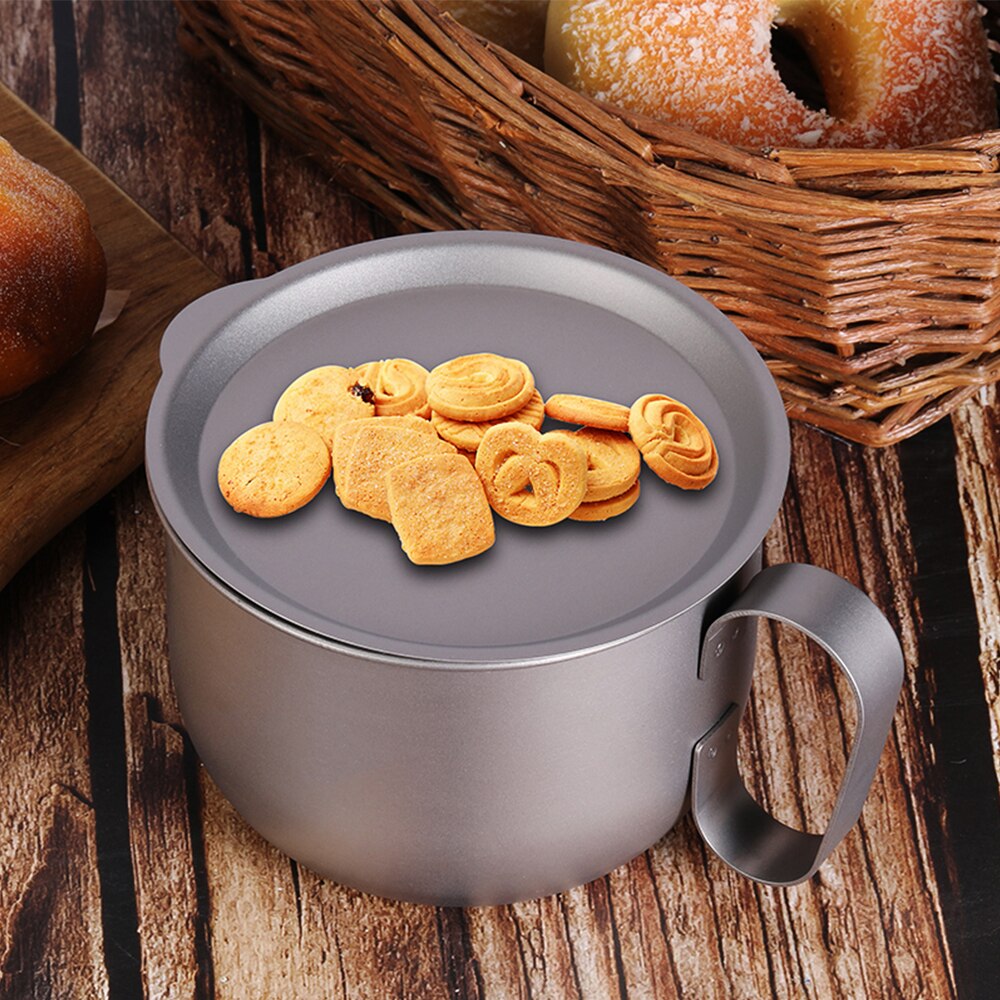 500ml Titanium Water Cup Coffee Mug Outdoor Camping Hiking Backpacking Water Cup Outdoor Travel Hiking Picnic Camping Ta8351