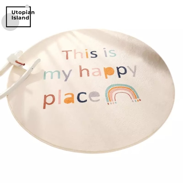 Rainbow Round Carpet Modern Living Room Fluffy Rug Furry Mat For Children Baby Bedroom Carpet Home Carpets Room Kids Fur Rug Mat: 02 / Diameter 60cm
