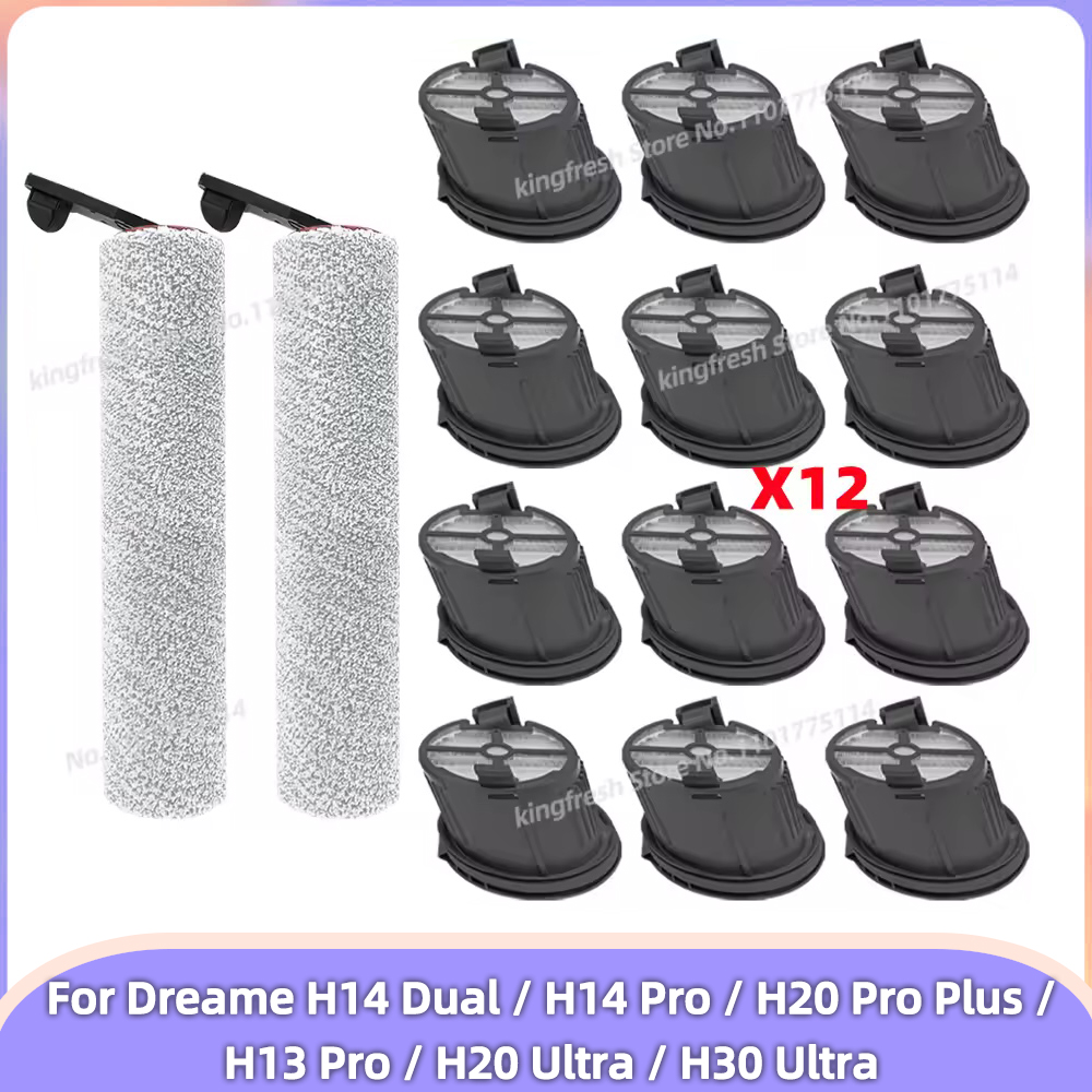 Compatibile con Dreame H14 pro / H14 doppio / H20 pro più / H13 pro / H20 ultra / H30 ultra Parti di Ricambio per Aspirapolvere Spazzola a Rullo Filtro Hepa Accessori