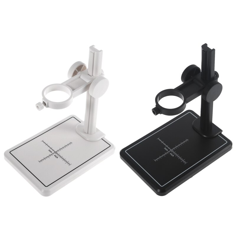 Microscope Stand Portable Adjustable Manual Focus Digital USB Microscope Holder Support Adjusted Up &amp; Down Black/White