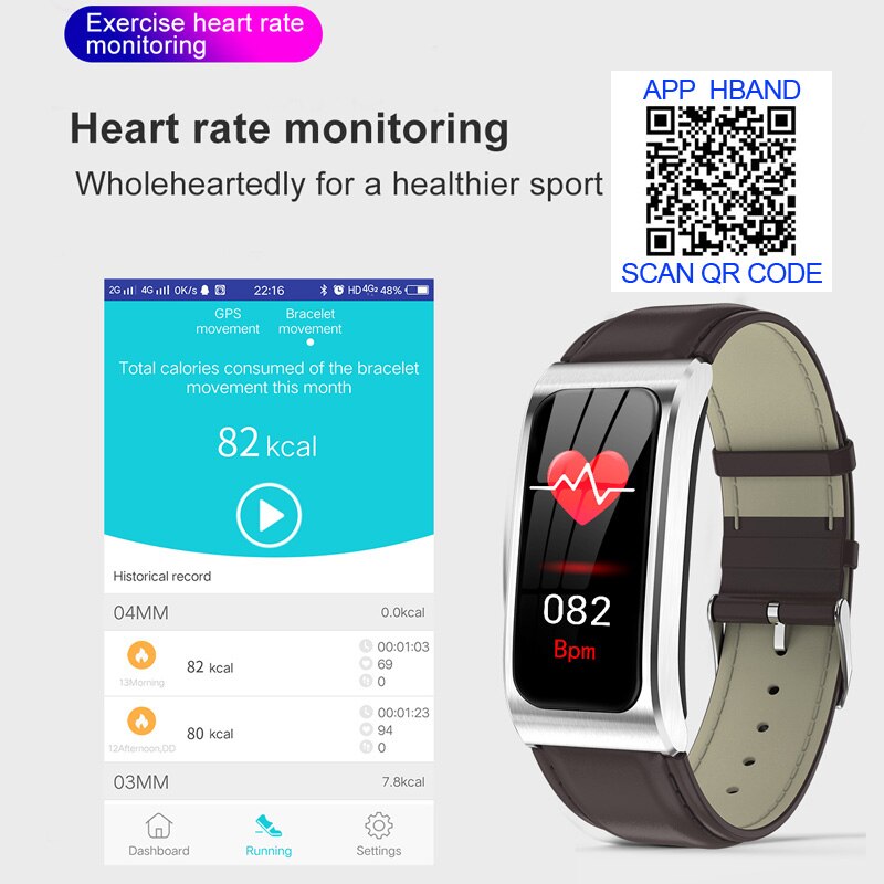 AK12 Activity Fitness Tracker Smart Bracelet Color Screen Waterproof Women's Watch Heart Rate Monitor Sports Band