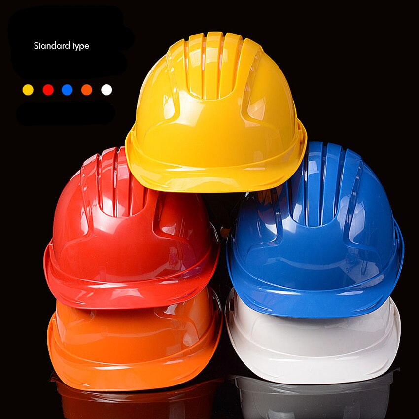 Reflective Strip Safety Helmet Cap Style Vented Hard Hat, 4-Point Ratchet Suspension, Protective Helmet for Construction Worker