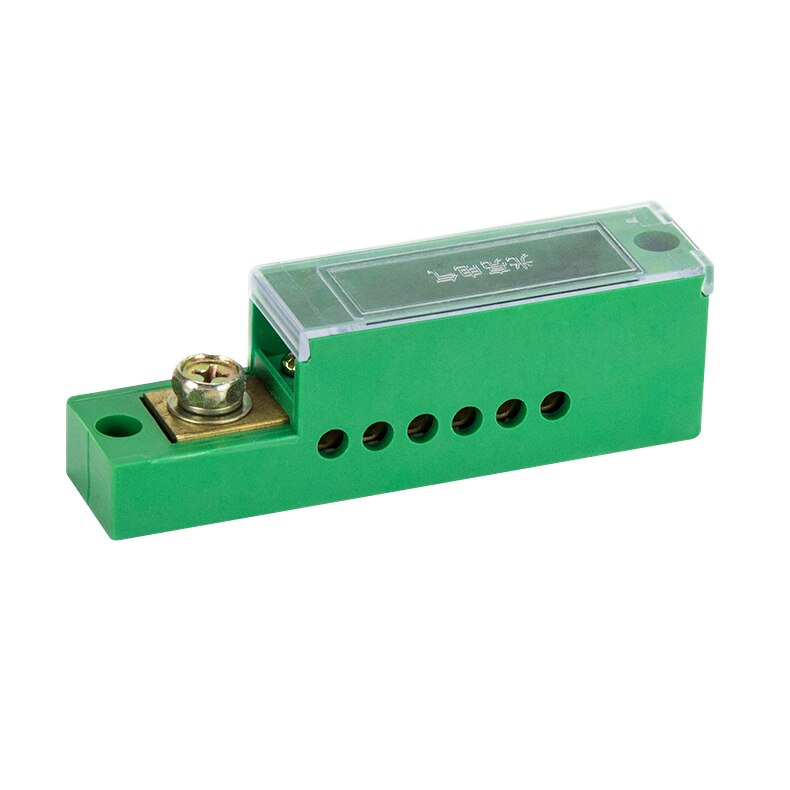 Terminal Block Green One-In Six-Out Zero Line Meter Box Connection Distribution Box Terminal Row Single Phase 660V
