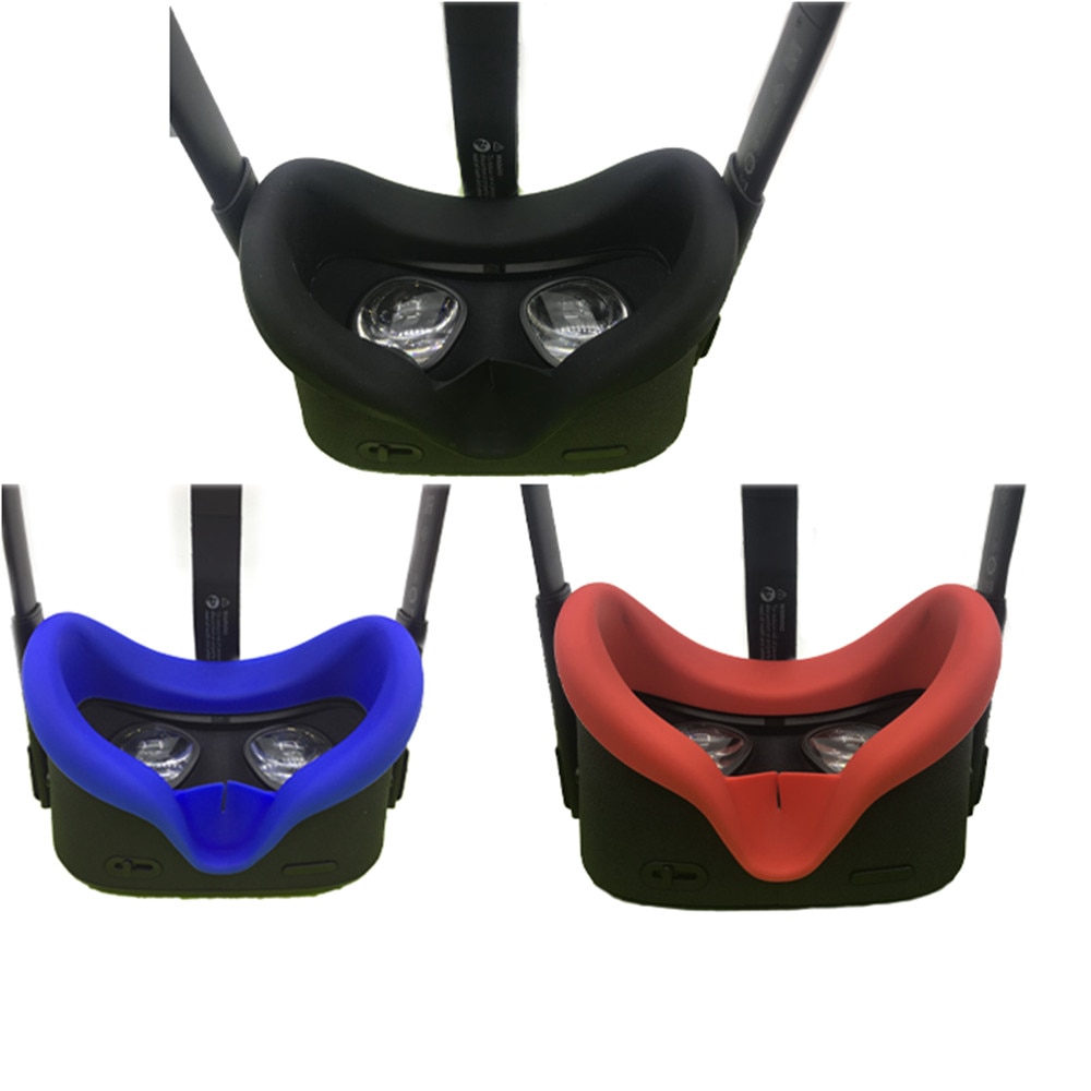 Capa de silicone para vr oculus quest, óculos unissex anti-suor, proteção contra vazamento, bloqueio de luz almofada para missões oculus