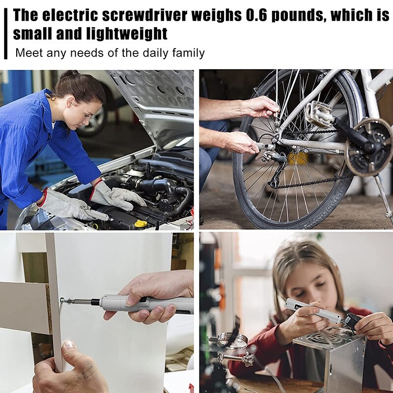 Electric Screwdriver 3.6V Small Cordless Screwdriver, USB Fast Charge Screwdriver Kit, Pen-Sized Mini Screwdriver