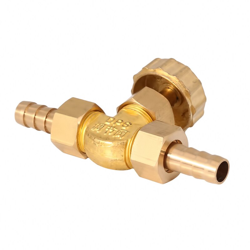 8mm/10mm id slange barb messing parallel nåleventil til gas max tryk 1 mpa