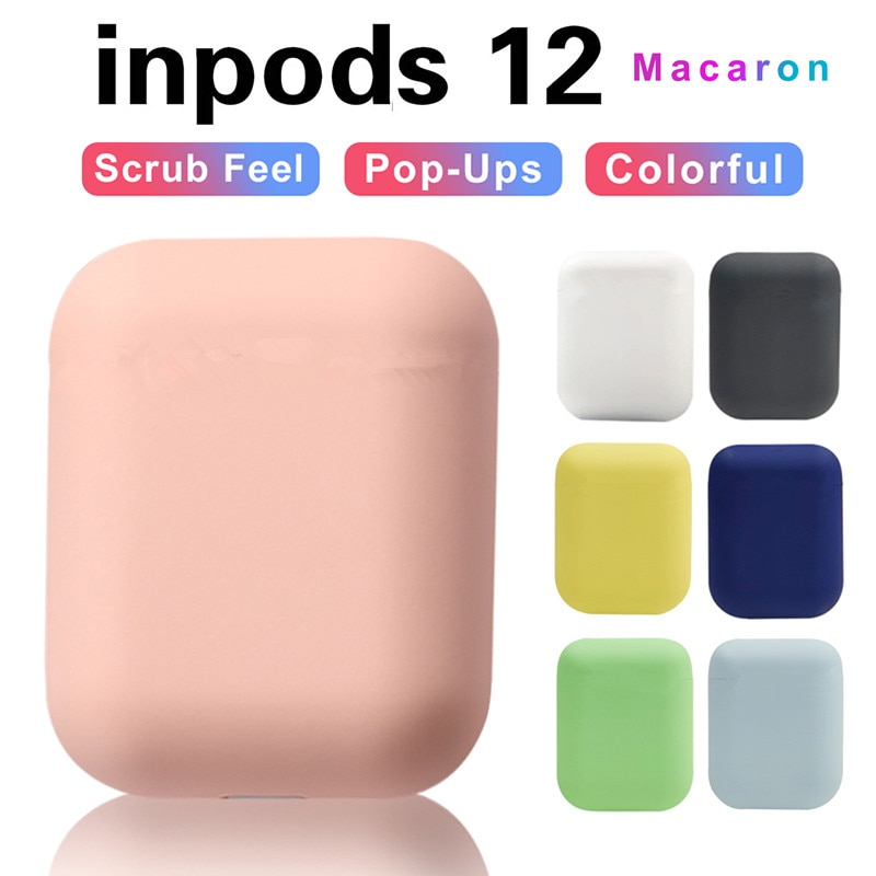 Brand new inpods i12 super bass auricolare TWS 1:1 auricolare senza fili di bluetooth 5.0 super bass suono tappi per le orecchie i7s i9s i11 i12 Tws