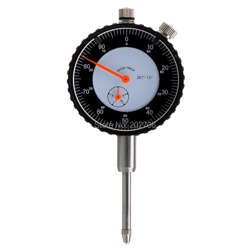 Shock proof 1 inch indicator 0.001 "inch dial indicator: black